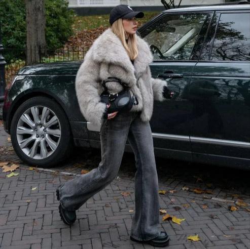 Elegante Kunstpelzjacke für maximale Wärme