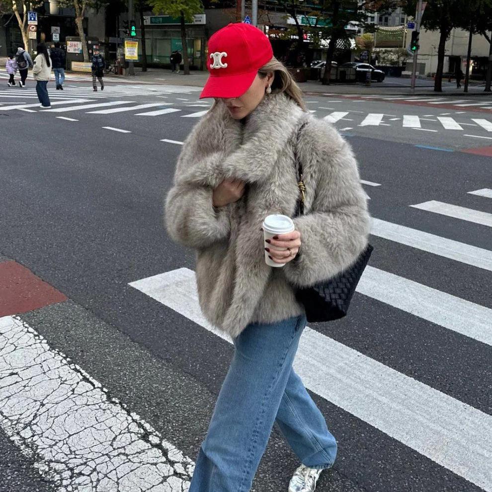 Elegante Kunstpelzjacke für maximale Wärme
