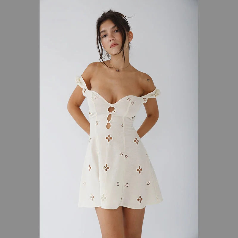 Embroidered cotton dress