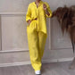  2-delige set voor vrouwen | Bouthered shirt en broek